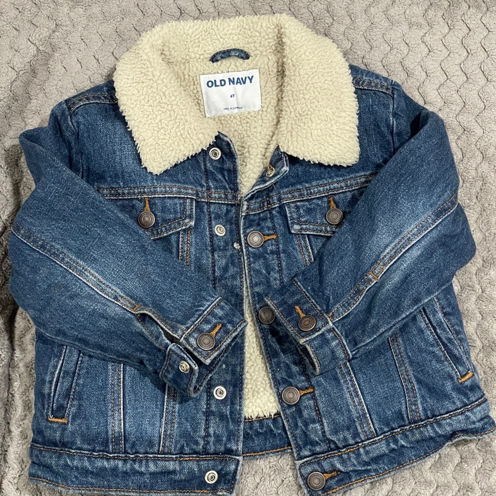 Sherpa lined denim jacket